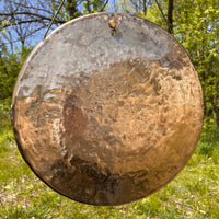 Crystal Gong Herkimer Diamond, Moldavite, & Golden Rutile #22-Moldavite Life