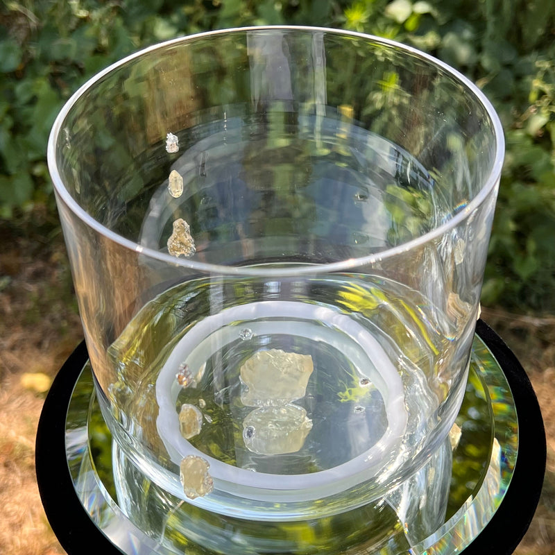 Crystal Singing Bowl "Mars Activation" Solar Plexus #28-Moldavite Life