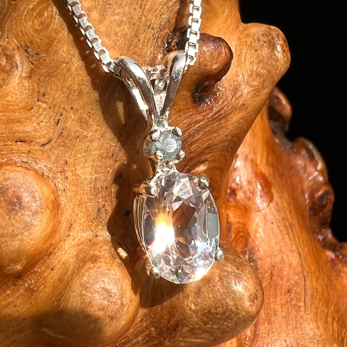 Danburite & Alexandrite Pendant Necklace Sterling #5250-Moldavite Life