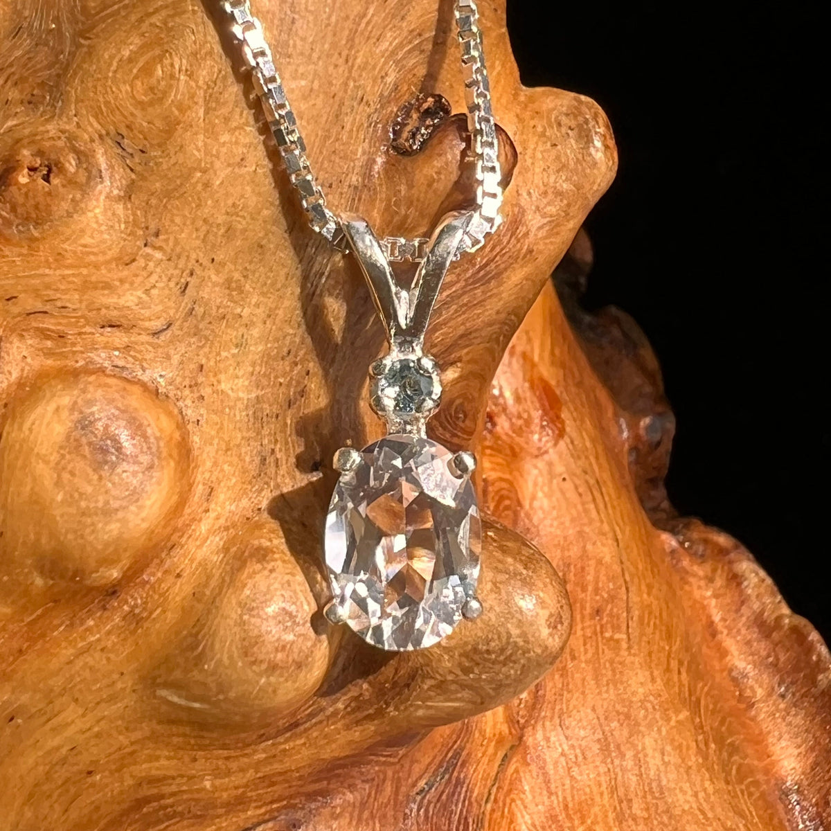 Danburite & Alexandrite Pendant Necklace Sterling #5251-Moldavite Life