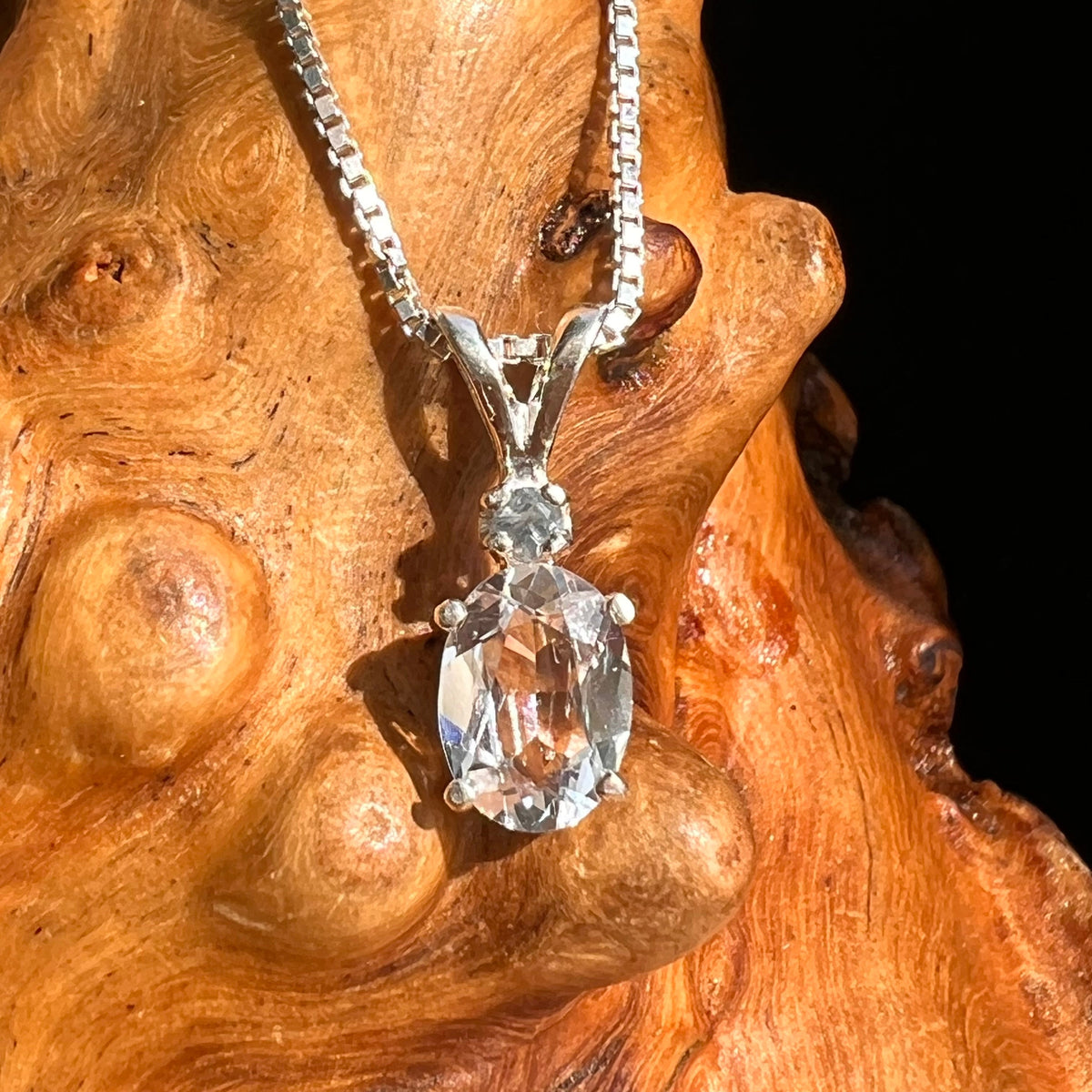 Danburite & Alexandrite Pendant Necklace Sterling #5252-Moldavite Life
