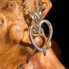 Danburite Heart Pendant Necklace Sterling #5277-Moldavite Life