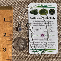 Danburite & Moldavite Necklace Sterling Silver #8821-Moldavite Life