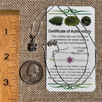 Danburite & Moldavite Necklace Sterling Silver #8822-Moldavite Life
