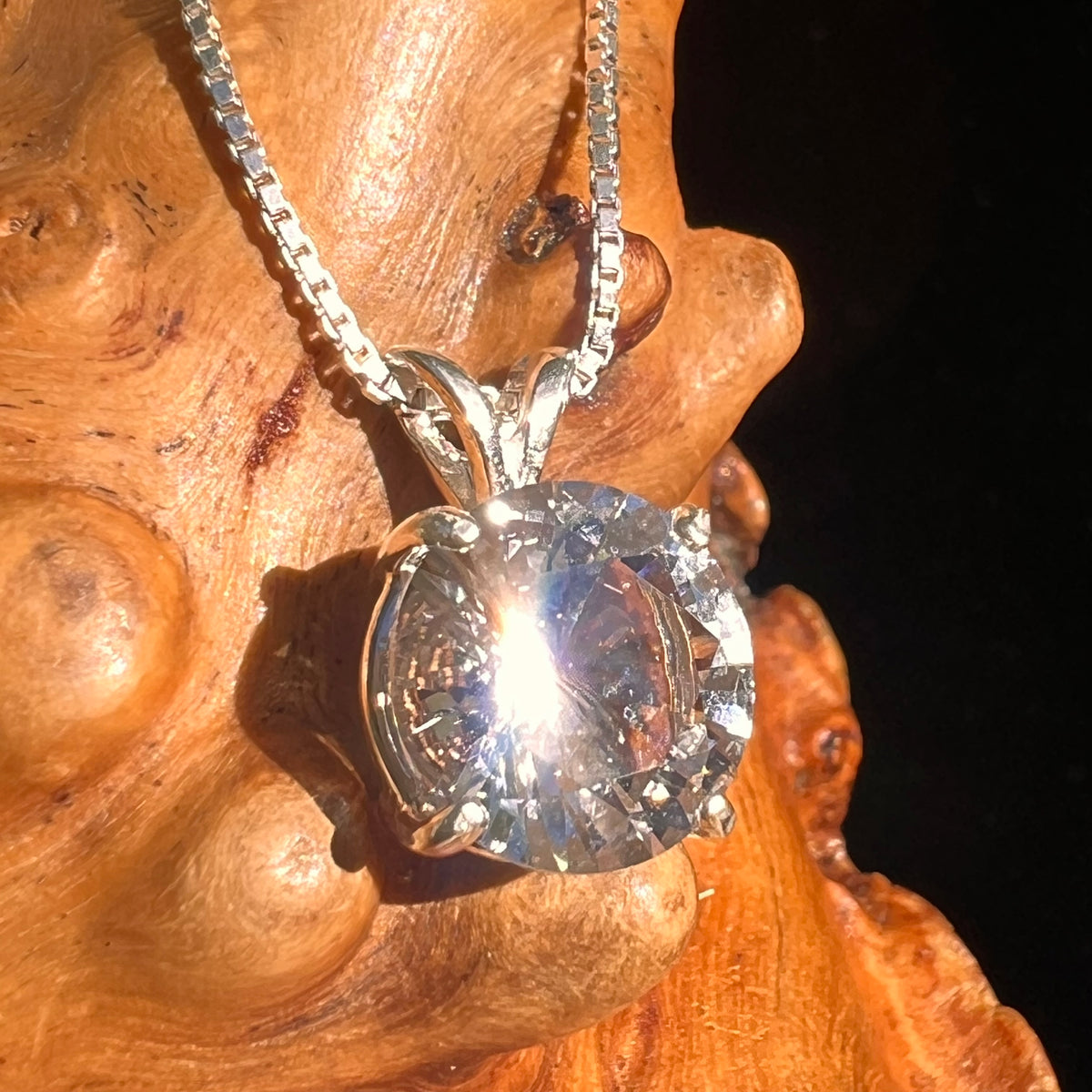 Danburite Necklace Sterling Silver #8815-Moldavite Life