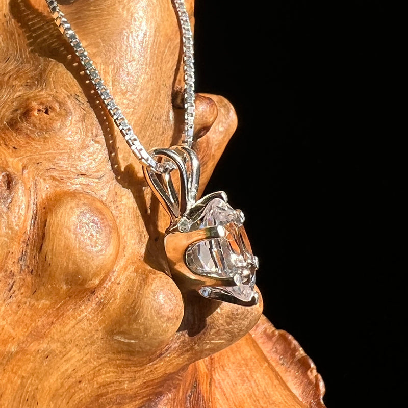 Danburite Oval Pendant Necklace Sterling #5280-Moldavite Life