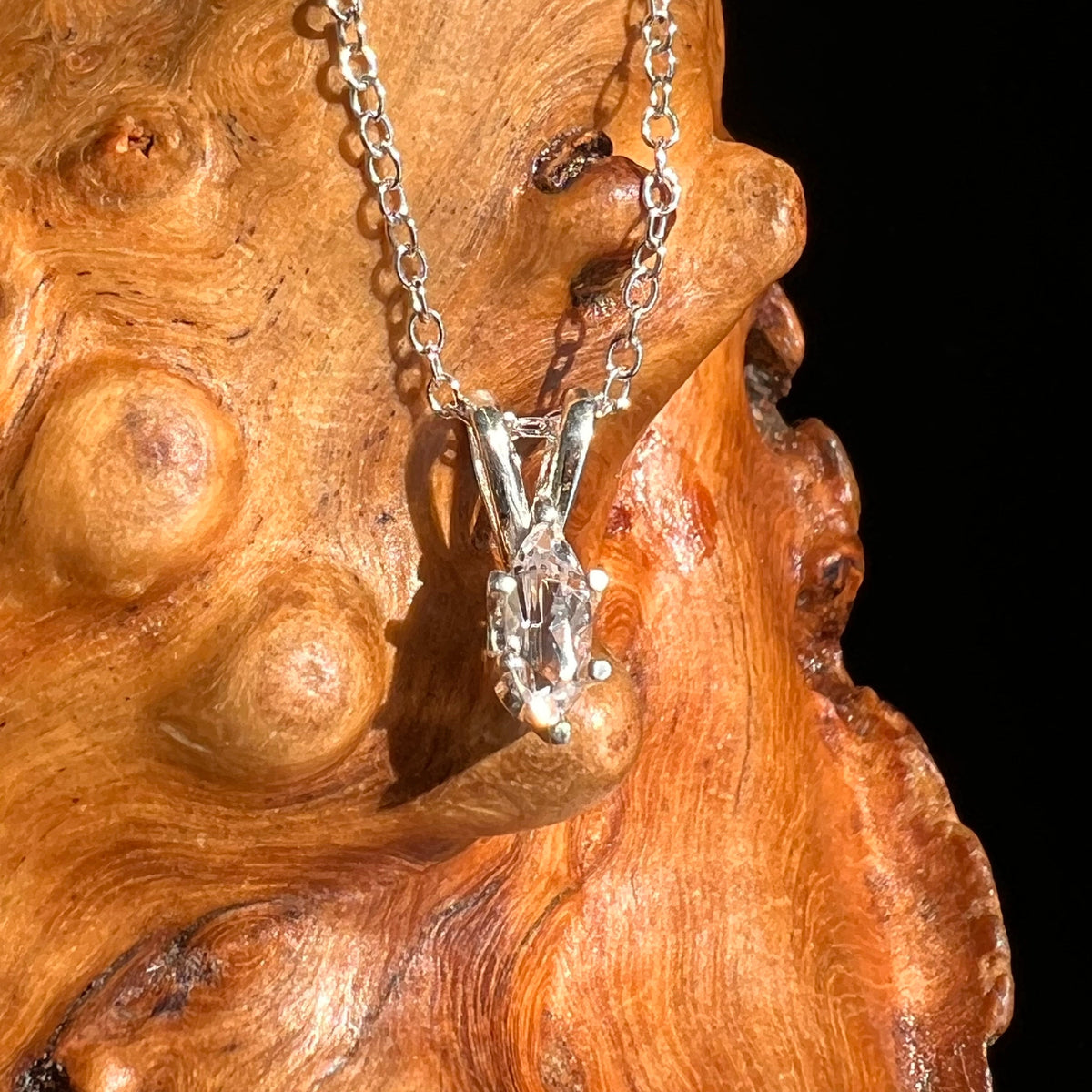 Danburite Pendant Necklace Sterling Silver #5265-Moldavite Life