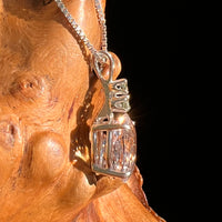 Danburite & Triple Moldavite Necklace Sterling Silver #8823-Moldavite Life