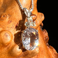 Danburite & Triple Moldavite Necklace Sterling Silver #8823-Moldavite Life