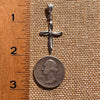 Diamond Cross Pendant Sterling Silver #7960-Moldavite Life