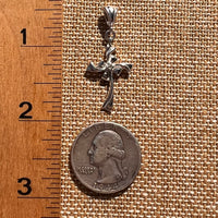 Diamond Cross Pendant Sterling Silver #7961-Moldavite Life