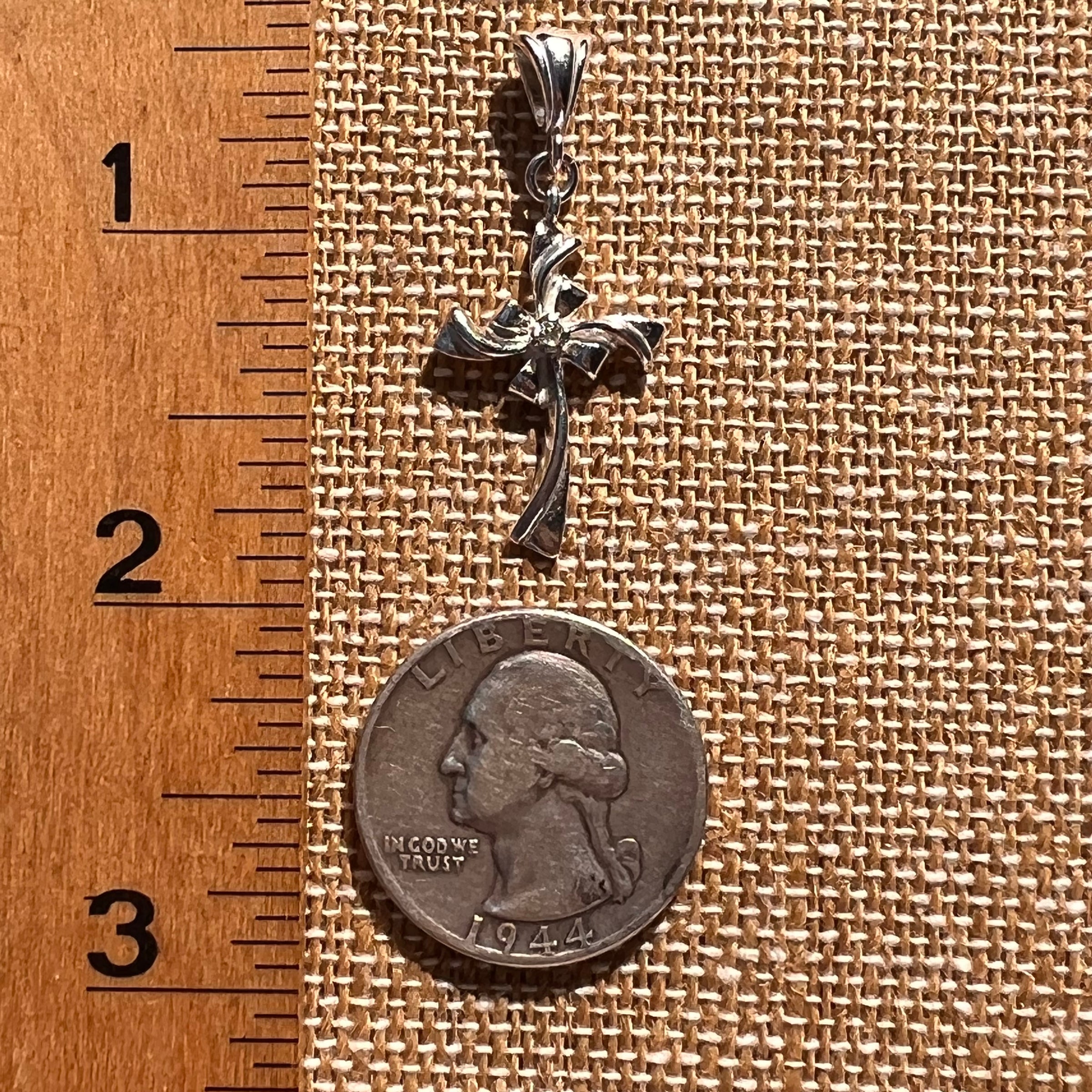 Diamond Cross Pendant Sterling Silver #7961-Moldavite Life