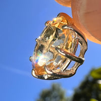 Faceted Citrine Pendant Sterling Silver #8499-Moldavite Life