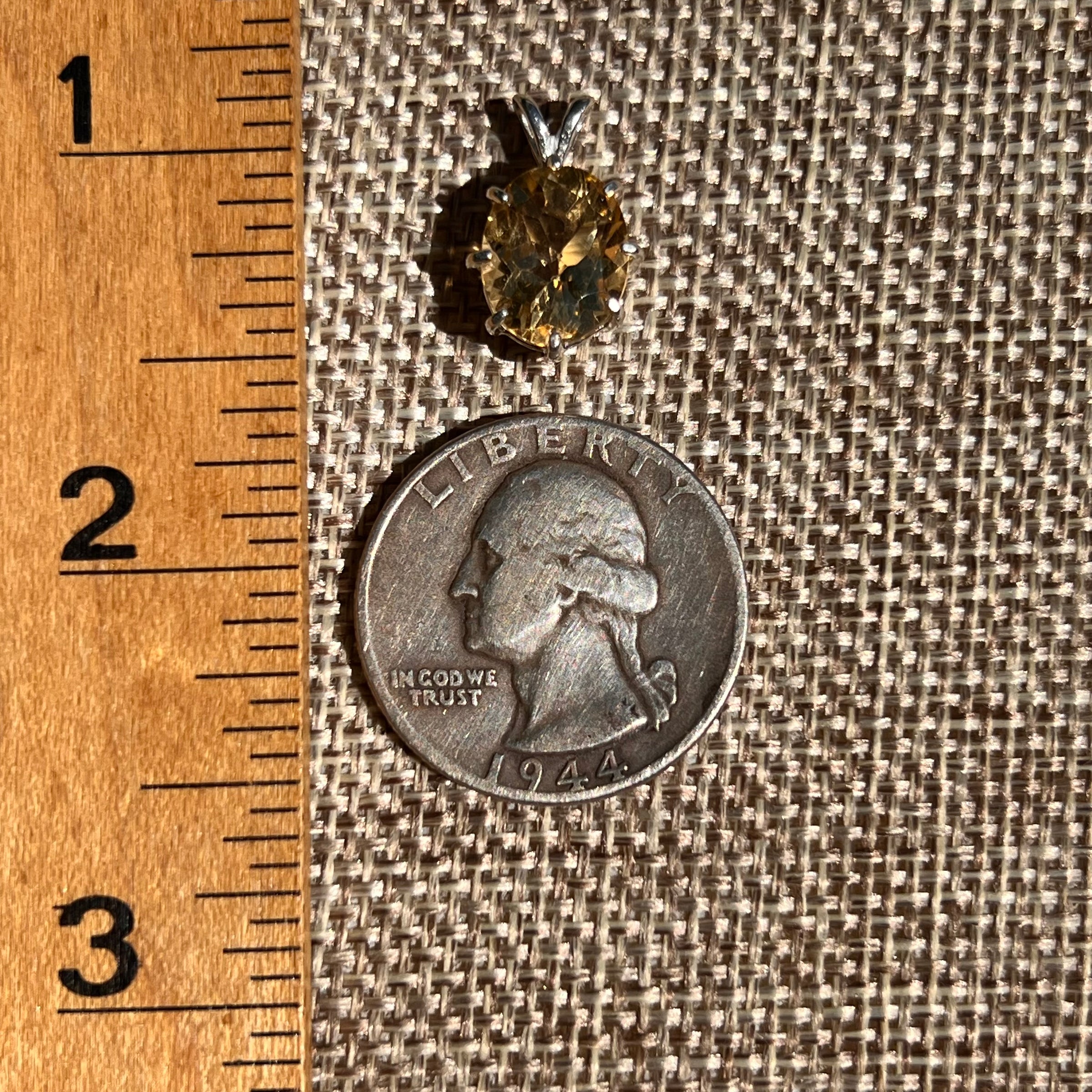 Faceted Citrine Pendant Sterling Silver #8499-Moldavite Life