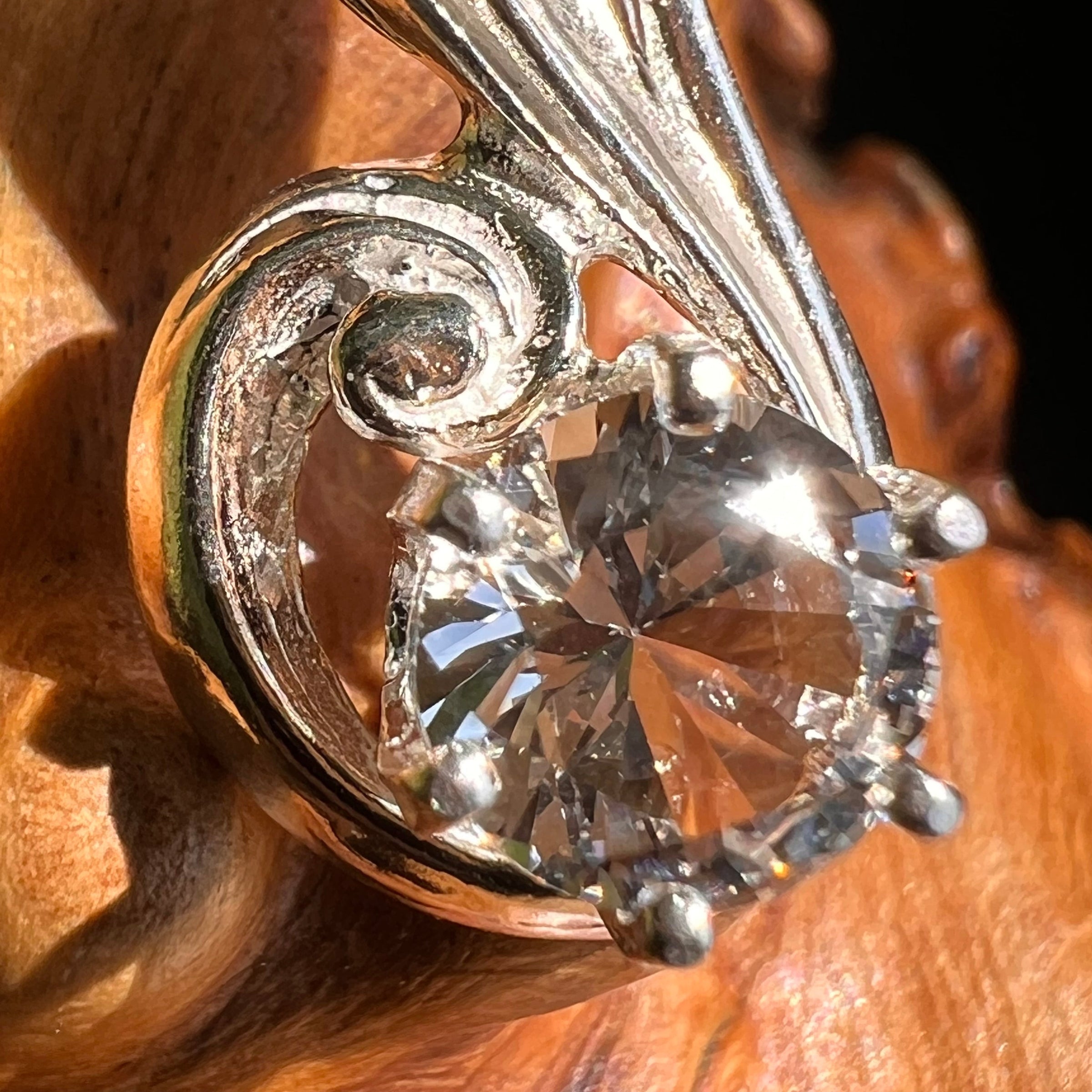 Faceted Danburite Pendant Sterling Silver #5267-Moldavite Life