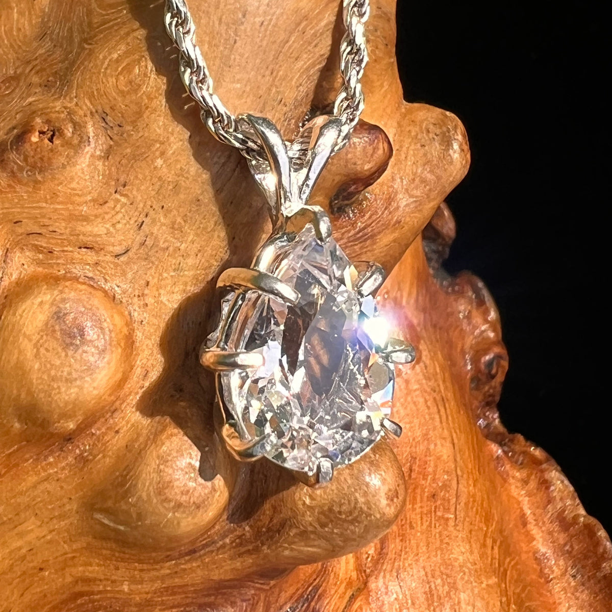 Faceted Danburite Pendant Sterling Silver #5272-Moldavite Life