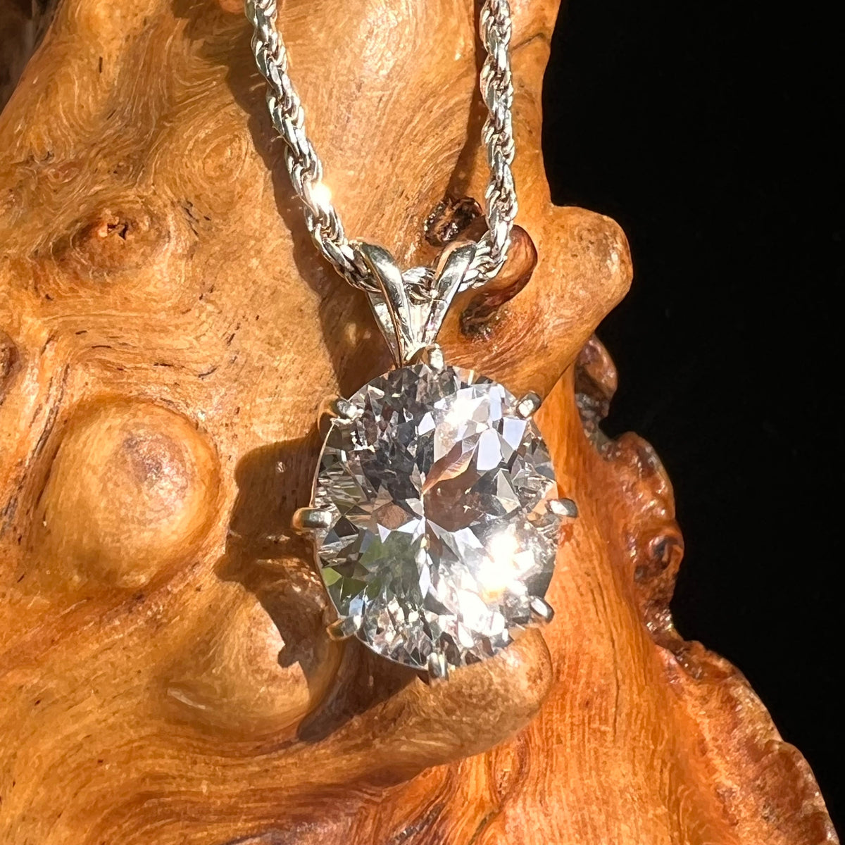 Faceted Danburite Pendant Sterling Silver #5273-Moldavite Life