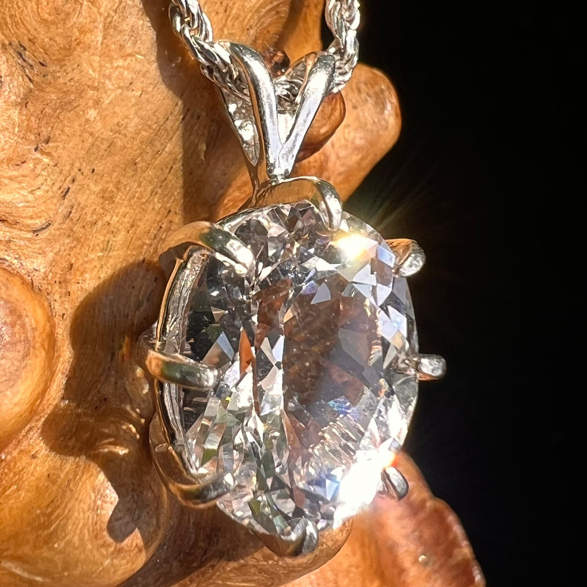 Faceted Danburite Pendant Sterling Silver #5274-Moldavite Life