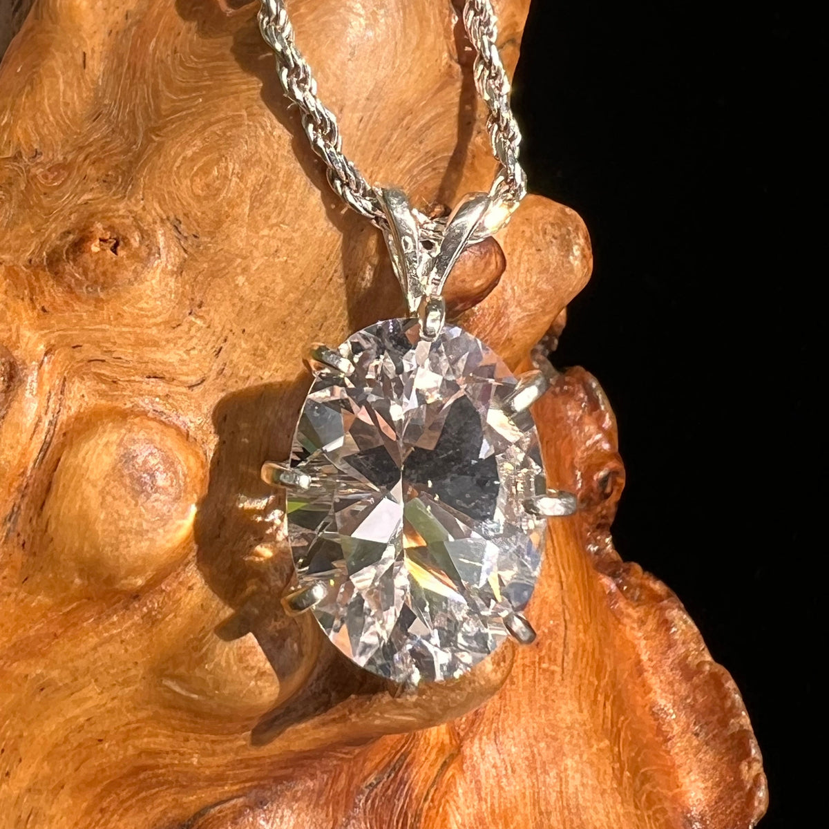 Faceted Danburite Pendant Sterling Silver #5275-Moldavite Life
