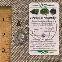 Faceted Moldavite Necklace Sterling Silver #8544-Moldavite Life