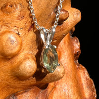 Faceted Moldavite Necklace Sterling Silver #8546-Moldavite Life