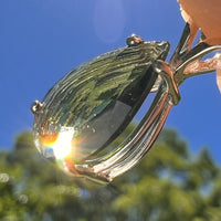 Faceted Moldavite Pendant Sterling Silver #8522-Moldavite Life