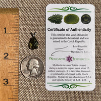 Faceted Moldavite Pendant Sterling Silver #8522-Moldavite Life