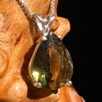 Faceted Moldavite Pendant Sterling Silver #8523-Moldavite Life