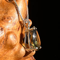 Faceted Moldavite Pendant Sterling Silver #8523-Moldavite Life