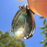 Faceted Moldavite Pendant Sterling Silver #8523-Moldavite Life