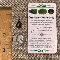 Faceted Moldavite Pendant Sterling Silver #8525-Moldavite Life