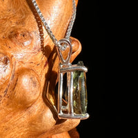 Faceted Moldavite Pendant Sterling Silver #8526-Moldavite Life
