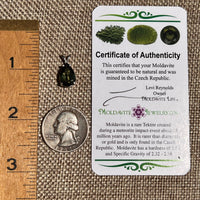 Faceted Moldavite Pendant Sterling Silver #8526-Moldavite Life