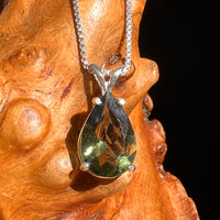 Faceted Moldavite Pendant Sterling Silver #8526-Moldavite Life