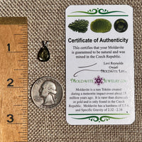 Faceted Moldavite Pendant Sterling Silver #8527-Moldavite Life