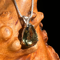 Faceted Moldavite Pendant Sterling Silver #8527-Moldavite Life
