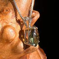 Faceted Moldavite Pendant Sterling Silver #8528-Moldavite Life