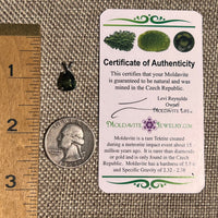 Faceted Moldavite Pendant Sterling Silver #8528-Moldavite Life