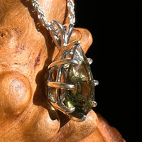 Faceted Moldavite Pendant Sterling Silver #8529-Moldavite Life