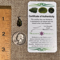 Faceted Moldavite Pendant Sterling Silver #8530-Moldavite Life