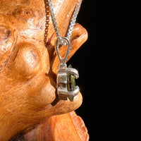 Faceted Moldavite Pendant Sterling Silver #8531-Moldavite Life
