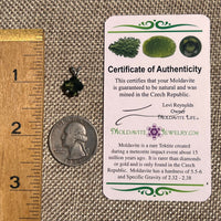 Faceted Moldavite Pendant Sterling Silver #8533-Moldavite Life