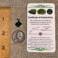 Faceted Moldavite Pendant Sterling Silver #8534-Moldavite Life