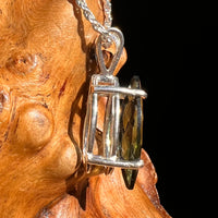 Faceted Moldavite Pendant Sterling Silver #8537-Moldavite Life