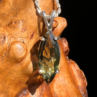 Faceted Moldavite Pendant Sterling Silver #8537-Moldavite Life