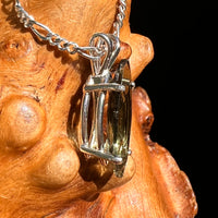 Faceted Moldavite Pendant Sterling Silver #8538-Moldavite Life
