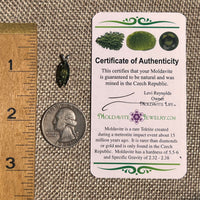 Faceted Moldavite Pendant Sterling Silver #8539-Moldavite Life