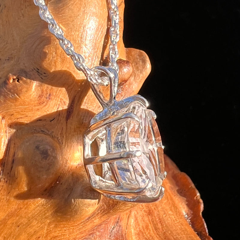 Golden Rutile Spider Quartz Pendant Sterling Silver #7790-Moldavite Life