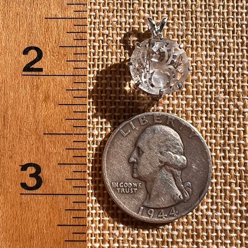 Golden Rutile Spider Quartz Pendant Sterling Silver #7790-Moldavite Life