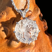 Golden Rutile Spider Quartz Pendant Sterling Silver #7790-Moldavite Life